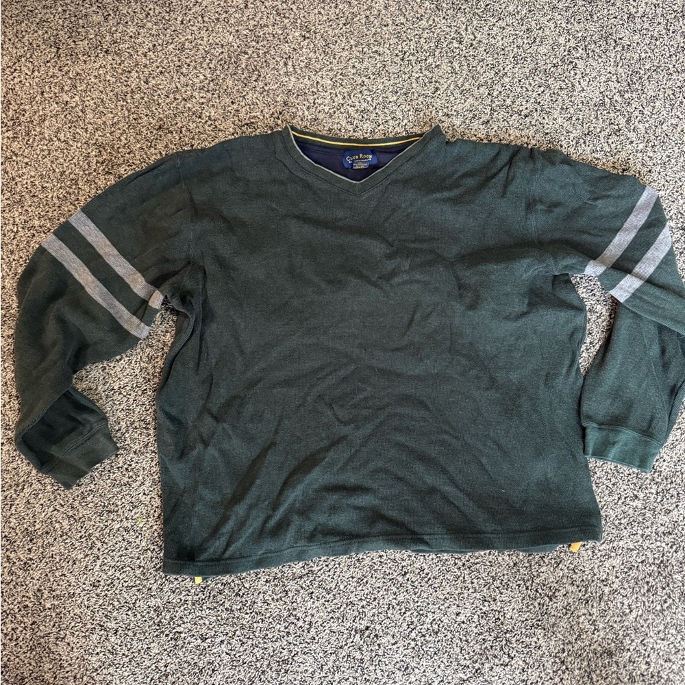 Charter Club Dark Green V-Neck Sweater